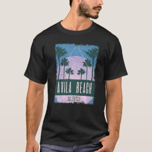 Avila Beach California CA Vintage Vaporwave Retro  T-Shirt