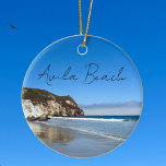 Avila Beach California Ocean Photography Christmas Ceramic Ornament<br><div class="desc">Gorgeous Avila Beach photography of the ocean waves and cliffs in San Luis Obispo,  California. A pretty travel postcard for a vacation keepsake from your trip to the west coast.</div>