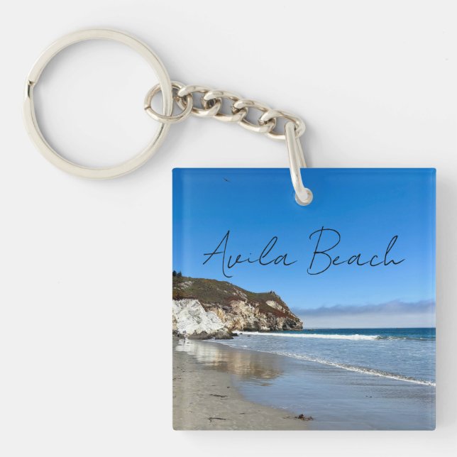 Avila Beach California Ocean Photography Souvenir Key Ring (Front)