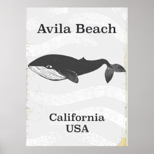 Avila Beach California Travel poster