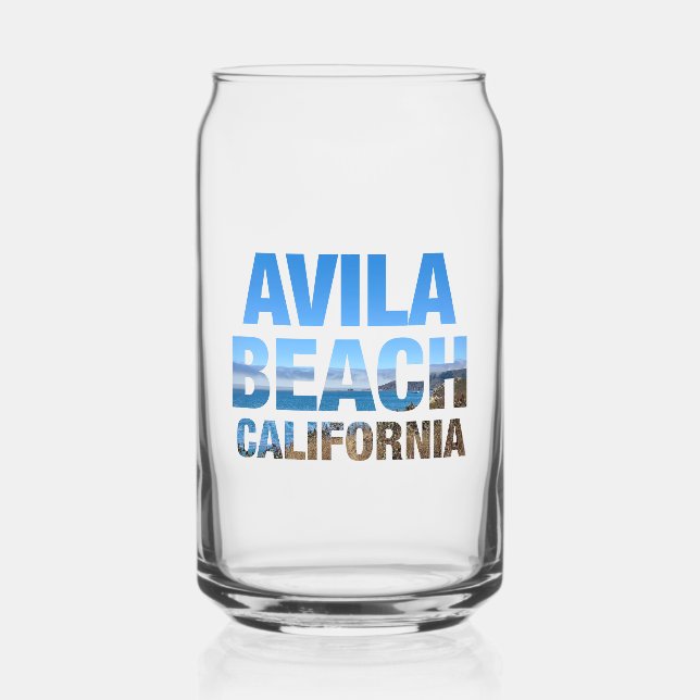 Avila Beach California Vacation Can Glass (Front)