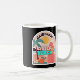 Avila Beach Retro Pastel Colours Palm Trees Sun An Coffee Mug