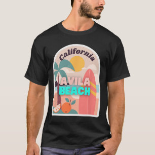 Avila Beach Retro Pastel Colours Palm Trees Sun An T-Shirt