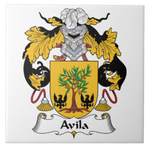 Avila Family Crest Ceramic Tile