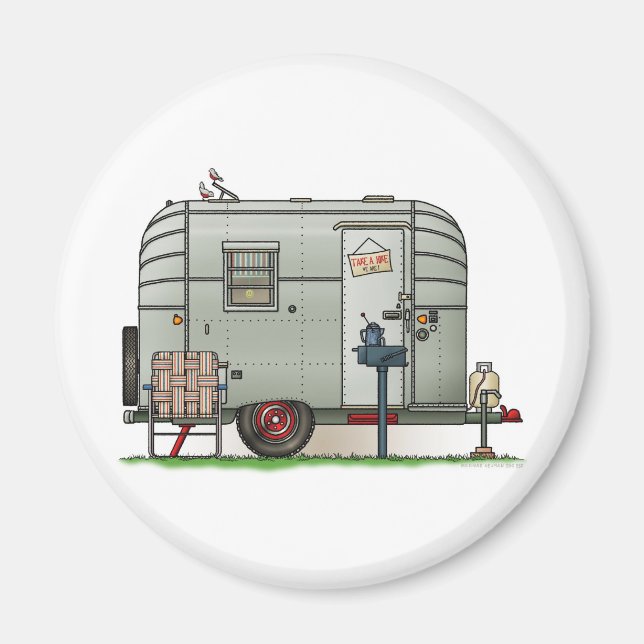 Avion Camper Trailer Magnet (Front)