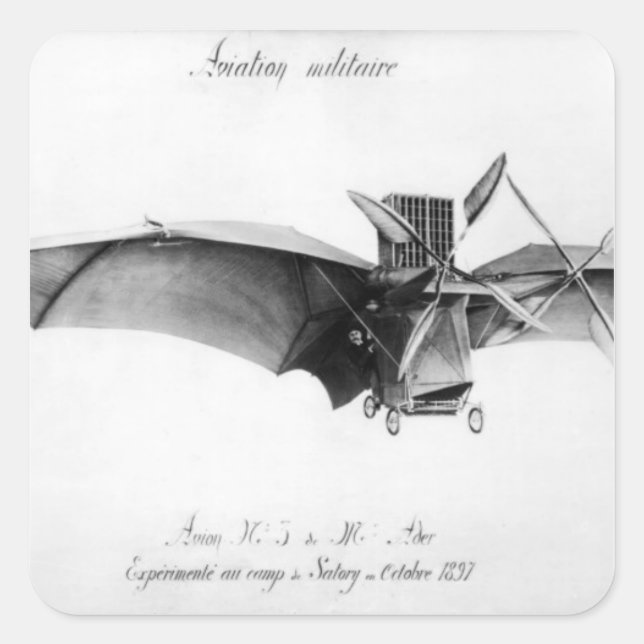 Avion III, 'The Bat' Square Sticker (Front)