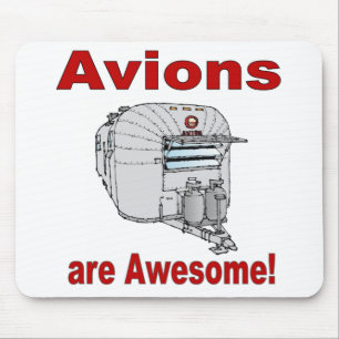 Avions are Awesome60s-RED Mouse Pad