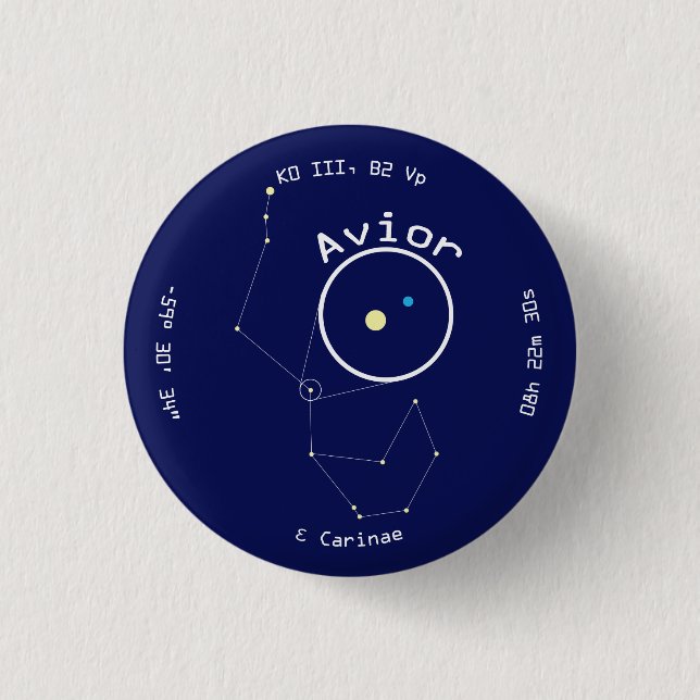 Avior Epsilon Carinae Star Pin (Front)