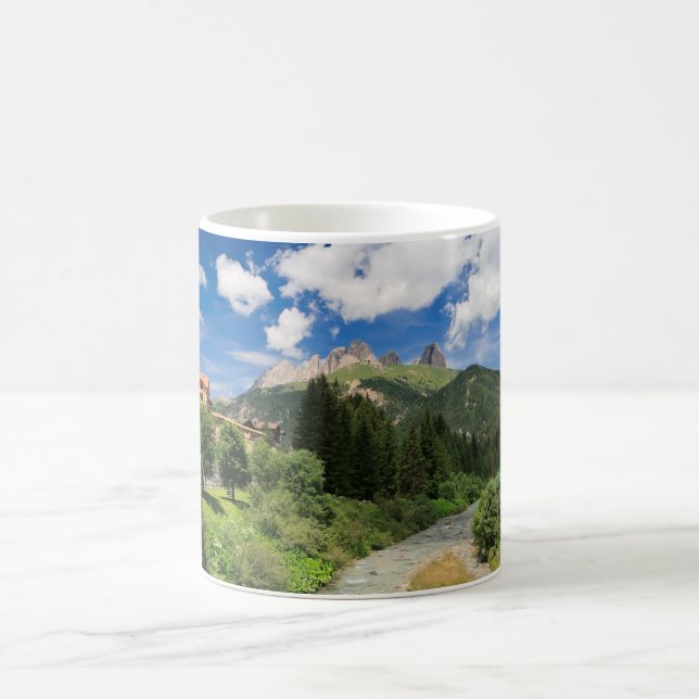 Avisio stream, val di Fassa, Italy Coffee Mug (Center)