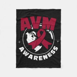 Avm Awareness Arteriovenous Malformation  Fleece Blanket