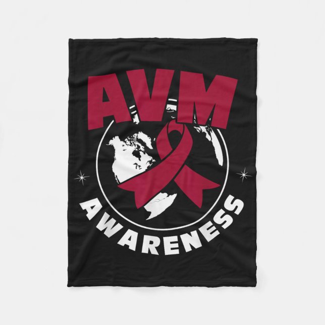 Avm Awareness Arteriovenous Malformation  Fleece Blanket (Front)