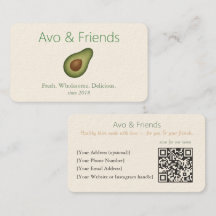 Avo & Friends | Avocado Logo Healthy Food  -