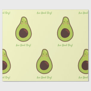Avo Good Day Punny Avocado  Wrapping Paper