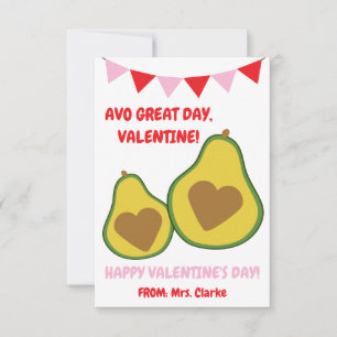 Avo Great Day! Cute Avocado Valentine's Day Card