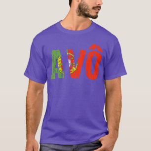 Avo Portuguese Grandpa Portugal Flag Distressed vi T-Shirt