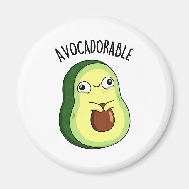 Avoc-adorable Funny Avocado Pun  Magnet (Front)