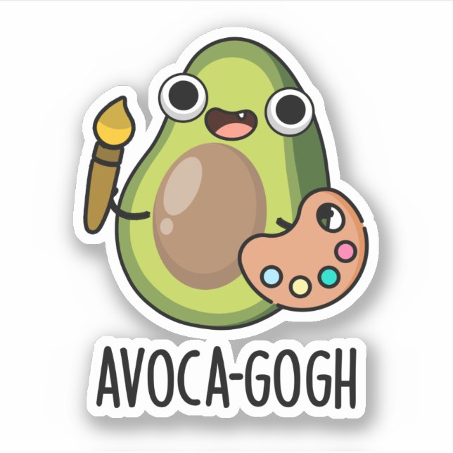 Avoca-gogh Funny Avocado Artist Pun  (Front)