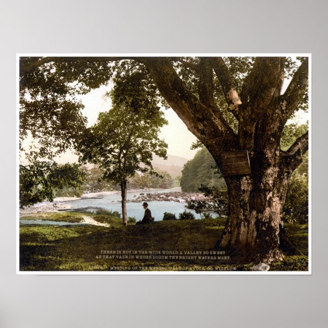 Avoca  Wicklow, Meeting of Waters poem Ireland Poster (Front)