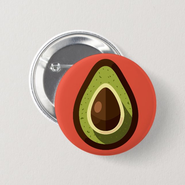 avocado 6 cm round badge (Front & Back)