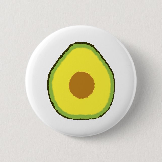 Avocado 6 Cm Round Badge (Front)