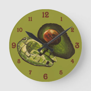 Avocado Acrylic Wall Clock
