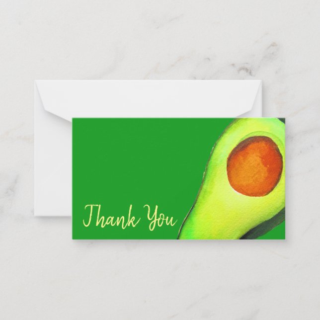 Avocado addict green cute art card (Front)