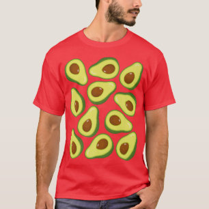 Avocado Addict Pattern Holy Guacamole Lover Vegan T-Shirt