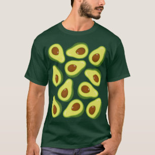 Avocado Addict Pattern Holy Guacamole Lover Vegan T-Shirt