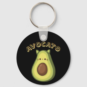Avocado and Cat Lovers. AVOCATO Keychain