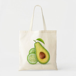 Avocado and cucumber tote bag