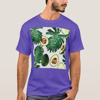 Avocado and exotic tropical leaves T-Shirt