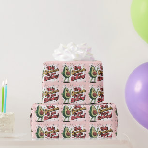 Avocado and "Holy Guacamole, it's your Birthday" Wrapping Paper