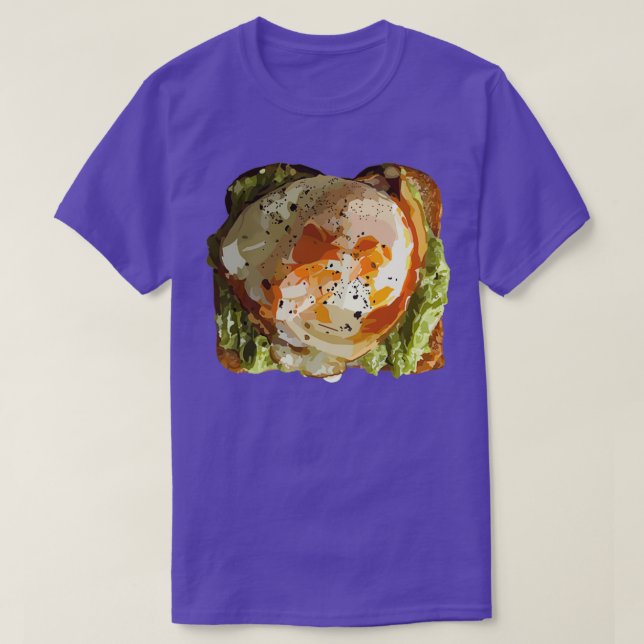 Avocado and Runny Egg Toast T-Shirt (Design Front)