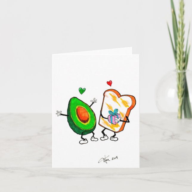 Avocado and Toast birthday card (Front)