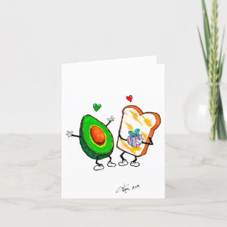 Avocado and Toast birthday card