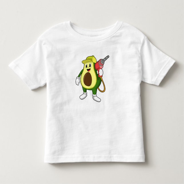 Avocado as Craftsman with Drill Toddler T-Shirt (Front)