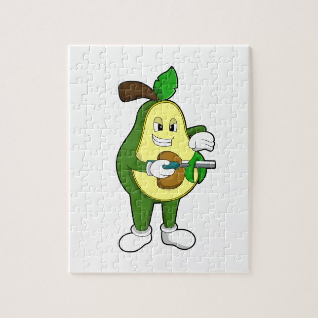 Avocado as Hairdresser with Razor Jigsaw Puzzle (Vertical)