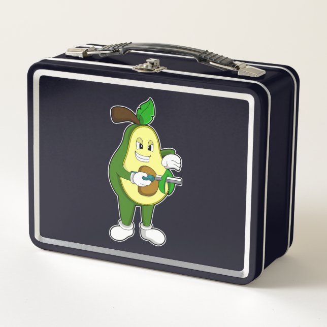 Avocado as Hairdresser with Razor Metal Lunch Box (Front)