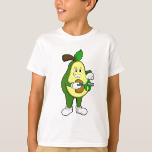 Avocado as Hairdresser with Razor T-Shirt