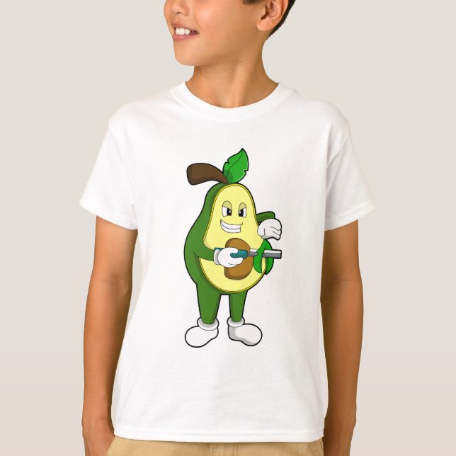 Avocado as Hairdresser with Razor T-Shirt (Front)