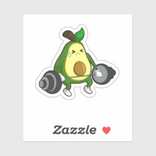 Avocado at Fitness with Barbell