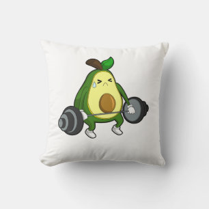 Avocado at Fitness with Barbell Cushion