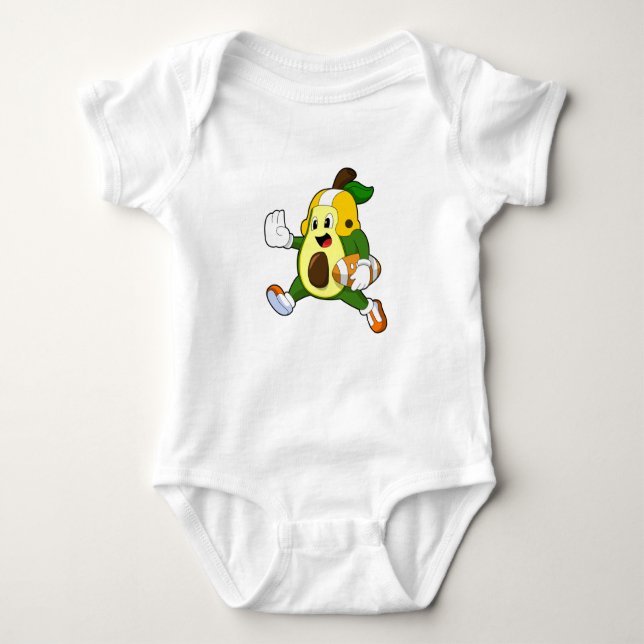 Avocado at Football Sports Baby Bodysuit (Front)