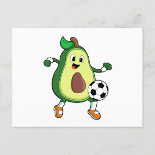 Avocado at Soccer Sports Postcard