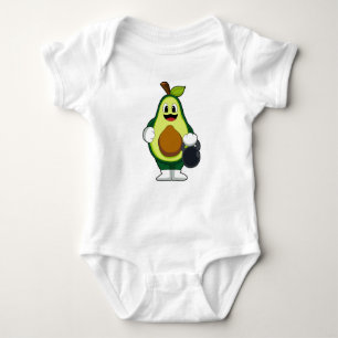 Avocado at Strength training with Dumbbells Baby Bodysuit