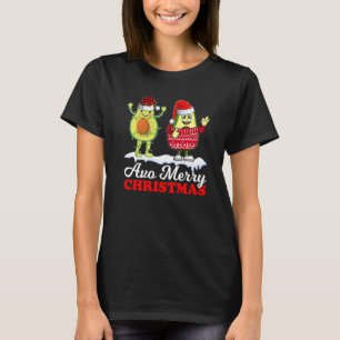 Avocado Avo Merry Christmas  Lights Santa Avocado  T-Shirt