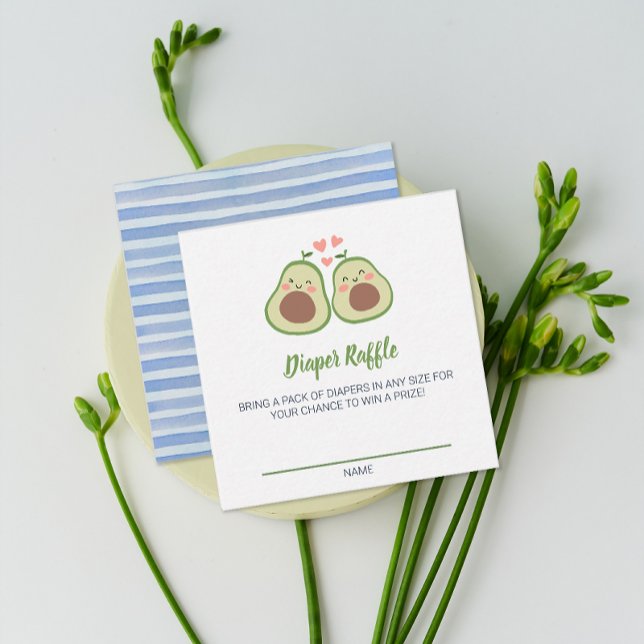 Avocado Baby Shower Diaper Raffle Game Card (Avocado Baby Shower Diaper Raffle Game Card)