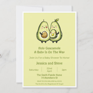 Avocado Baby Shower Invitation