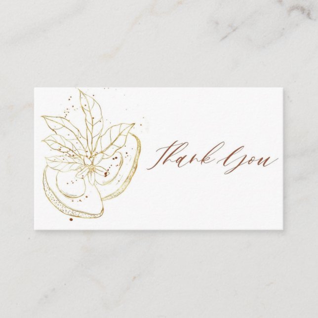 Avocado Baby Shower Thank You Card (Front)