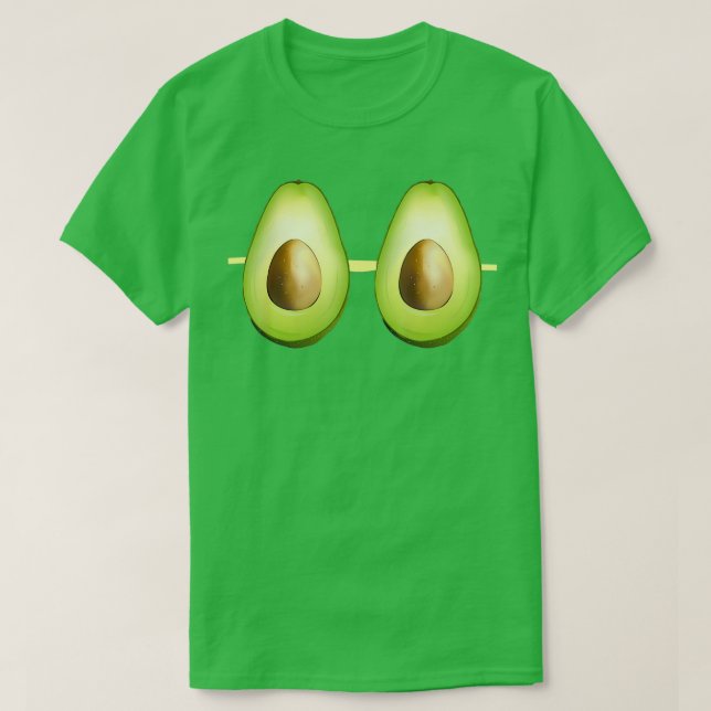 Avocado Bra Funny Fake Brassiere Beach Costume Pun T-Shirt (Design Front)